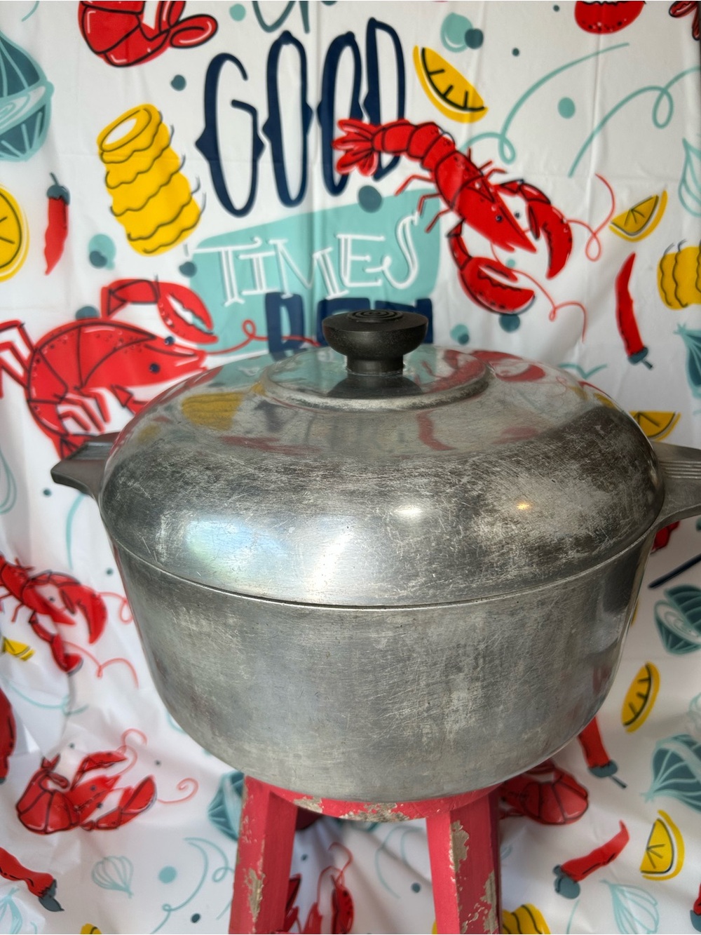 Vintage Magnalite Aluminum 4248 5-Quart Round Dutch Oven Stock Pot w/ Lid USA